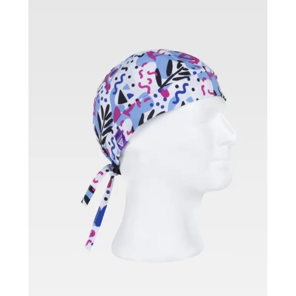 Bandana de tecido elástico e estampada.