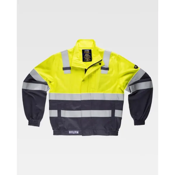 Blusão ignífugo, antiestático com proteção para soldadura e arco elétrico, de alta visibilidade
