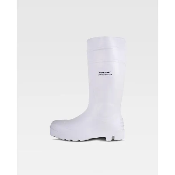 Bota alta em nitrilo e PVC, biqueira e meia-sola em aço.