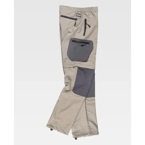 Calça desmontável de nylon combinado com tecido Ripstop.