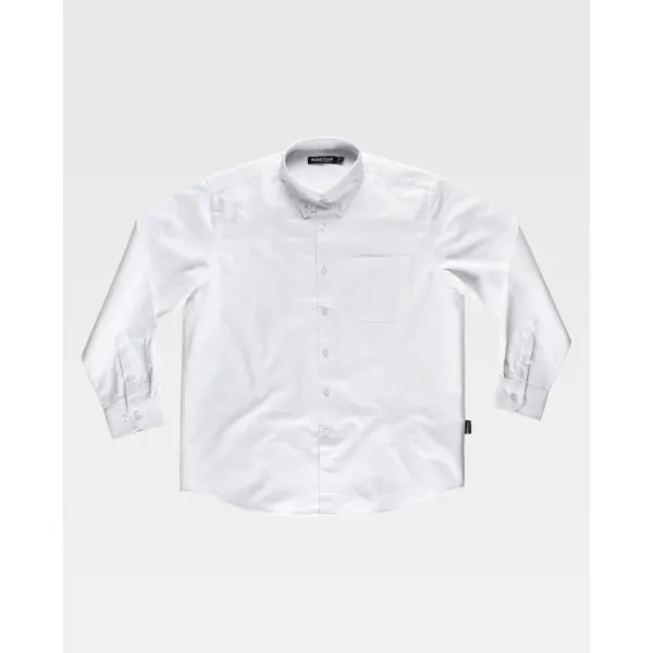 Camisa sport de algodão em tecido Oxford com gola abotoada