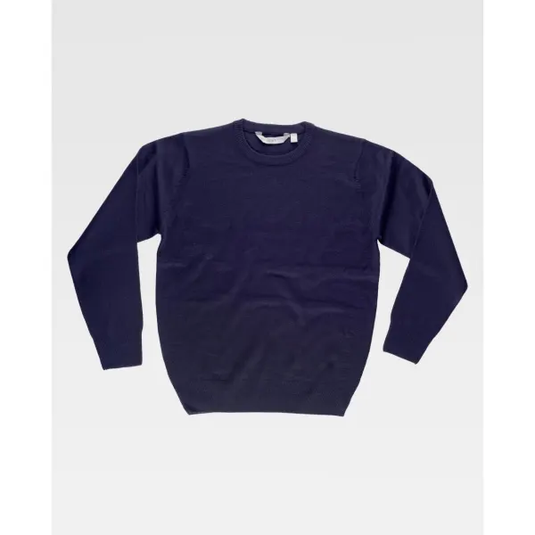 Camisola básica com gola redonda em ponto fino
