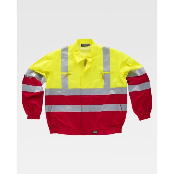 Casaco combinado com fitas refletoras