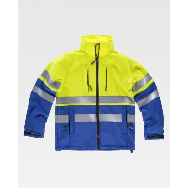 Casaco Workshell combinado com fitas refletoras