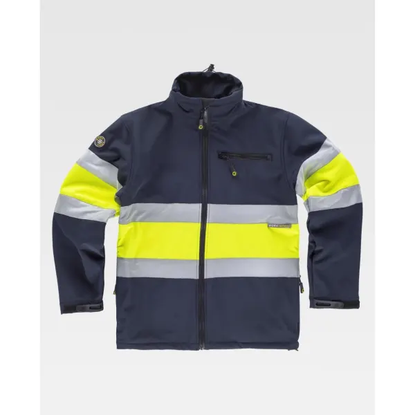 Casaco Workshell combinado de fitas refletoras