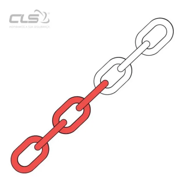 CORRENTE SINALIZAÇAO EM PVC 5 MM 25 MT