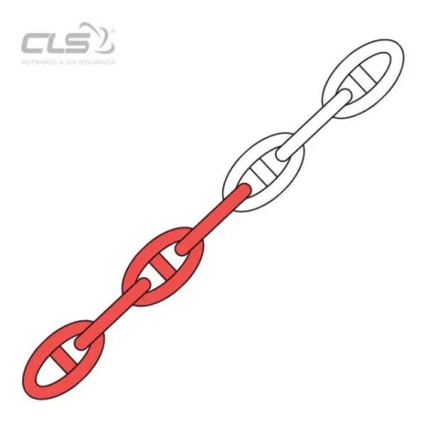 CORRENTE SINALIZAÇAO EM PVC 8 MM 25 MT
