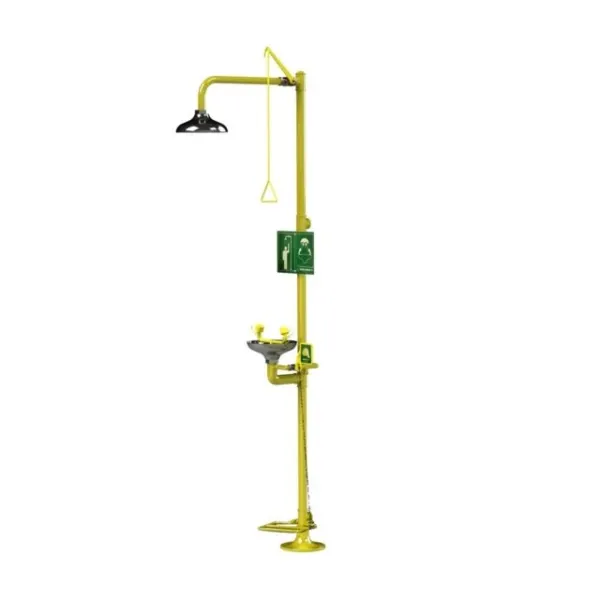 DUCHE LAVA OLHOS EM INOX COM PEDAL