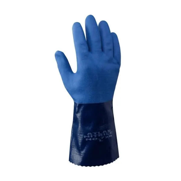 LUVA NYLON/POL. REVESTIMENTO NITRILO AZUL 30 CM