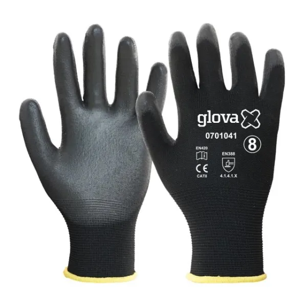 LUVA NYLON REVESTIMENTO POLIURETANO PRETO