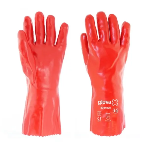 LUVA PVC VERMELHO 35 CM