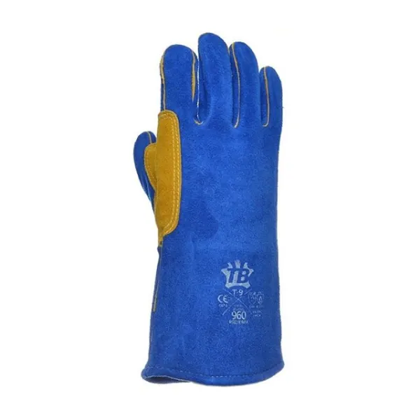 LUVA SOLDADOR CRUTE AZUL KEVLAR FORRO 35 CM