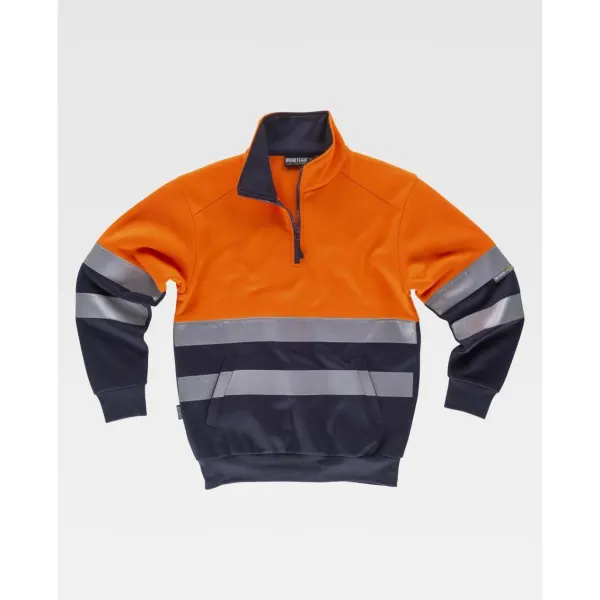 Sweatshirt combinada com fitas refletoras